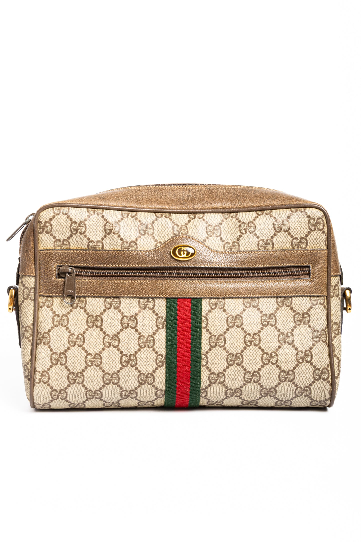 Gucci Web Sherry Line Clutch Bag – Brown GG Canvas