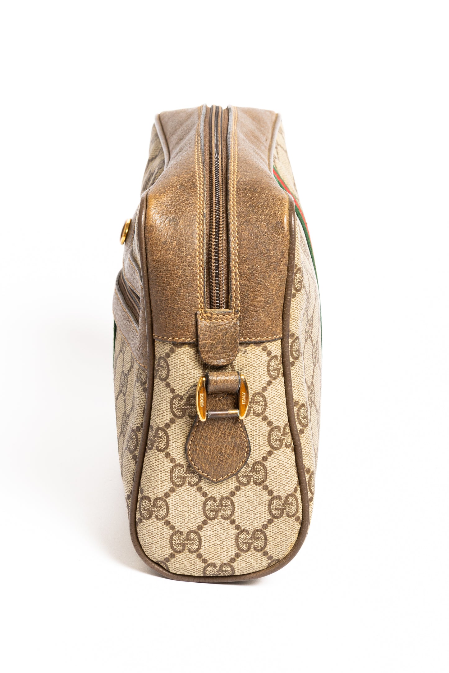 Gucci Web Sherry Line Clutch Bag – Brown GG Canvas