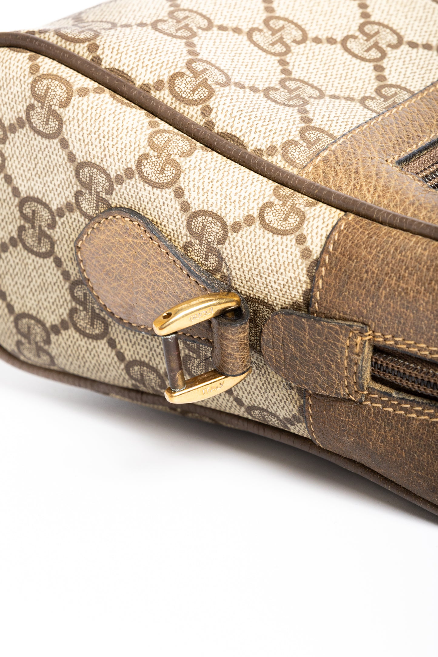 Gucci Web Sherry Line Clutch Bag – Brown GG Canvas