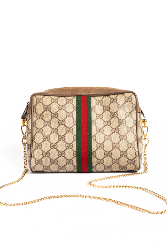 Gucci GG Supreme Web Sherry Line Clutch Bag