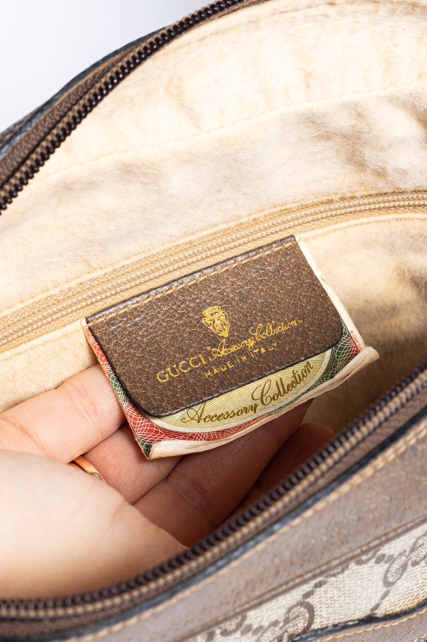 Gucci Web Sherry Line Clutch Bag – Brown GG Canvas