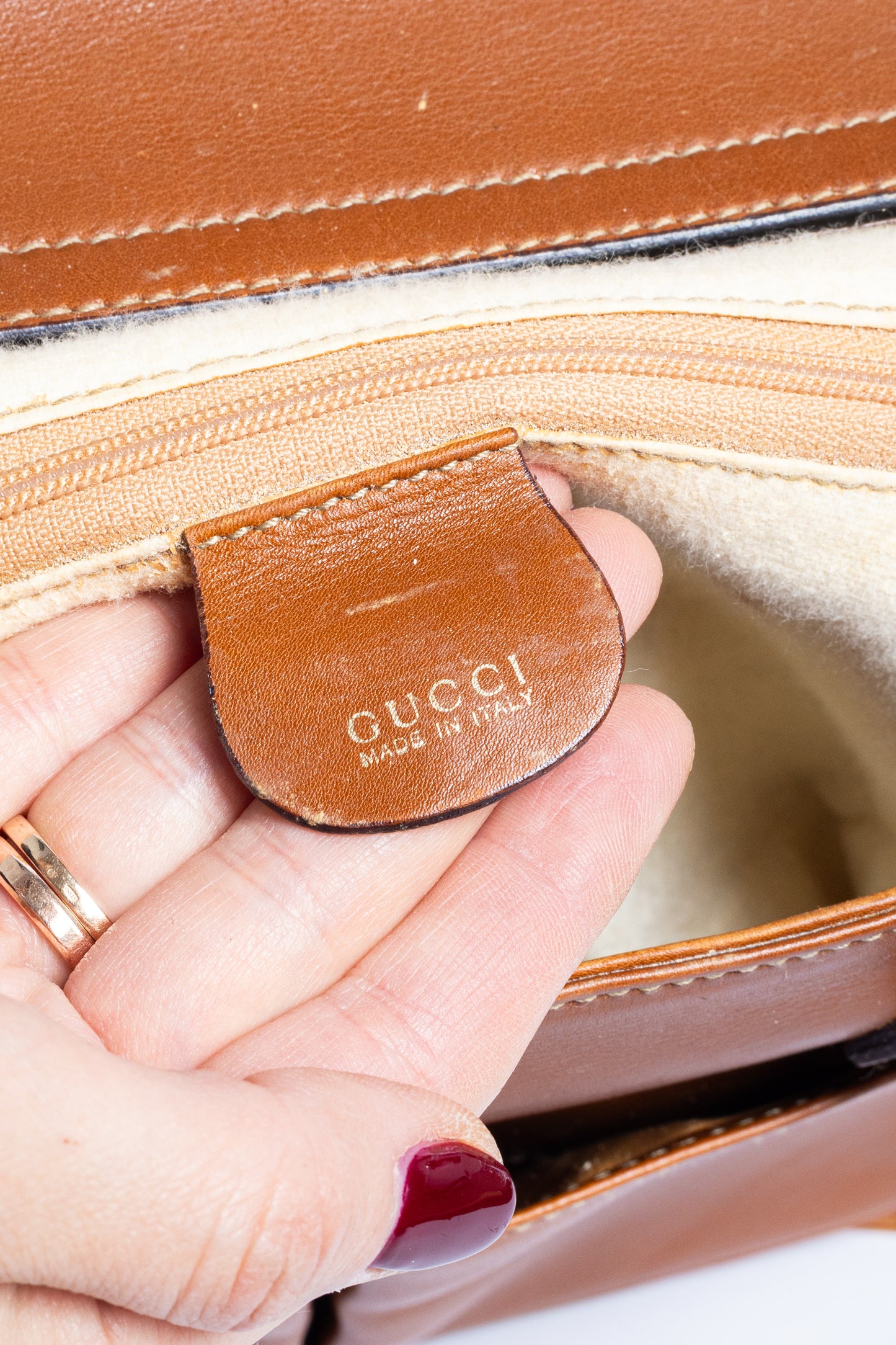 Gucci Bamboo Leather 2-Way Shoulder & Hand Bag – Brown